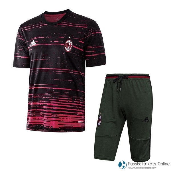 AC Milan Training Shirts Set Komplett 2017-18 Schwarz Pink Fussballtrikots Günstig